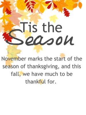 Tis the Season to be Thankful